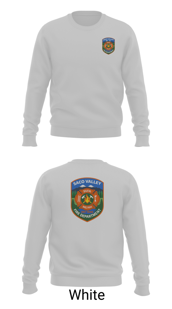 Crew Neck Sweatshirt, Saco Valley Fire Department, Fire Department, Teamtime, Team time, sublimation, custom sports apparel, team uniforms, spirit wear, spiritwear, sports uniforms, custom shirts, team store, custom team store, fundraiser sports, apparel fundraiser