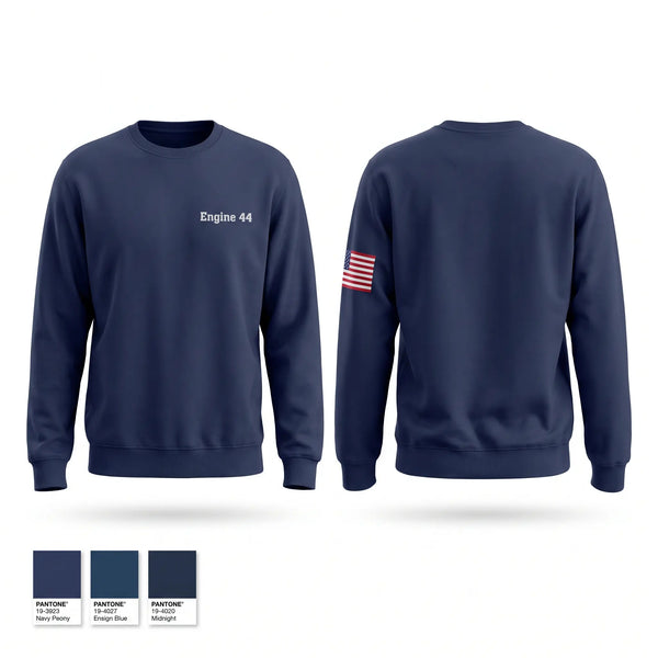Crew Neck Sweatshirt, Engine 44, Fire Department, Teamtime, Team time, sublimation, custom sports apparel, team uniforms, spirit wear, spiritwear, sports uniforms, custom shirts, team store, custom team store, fundraiser sports, apparel fundraiser