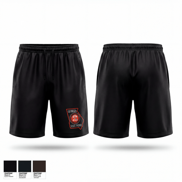 Athletic Shorts With Pockets, Georgia State Patrol, Police, Teamtime, Team time, sublimation, custom sports apparel, team uniforms, spirit wear, spiritwear, sports uniforms, custom shirts, team store, custom team store, fundraiser sports, apparel fundraiser