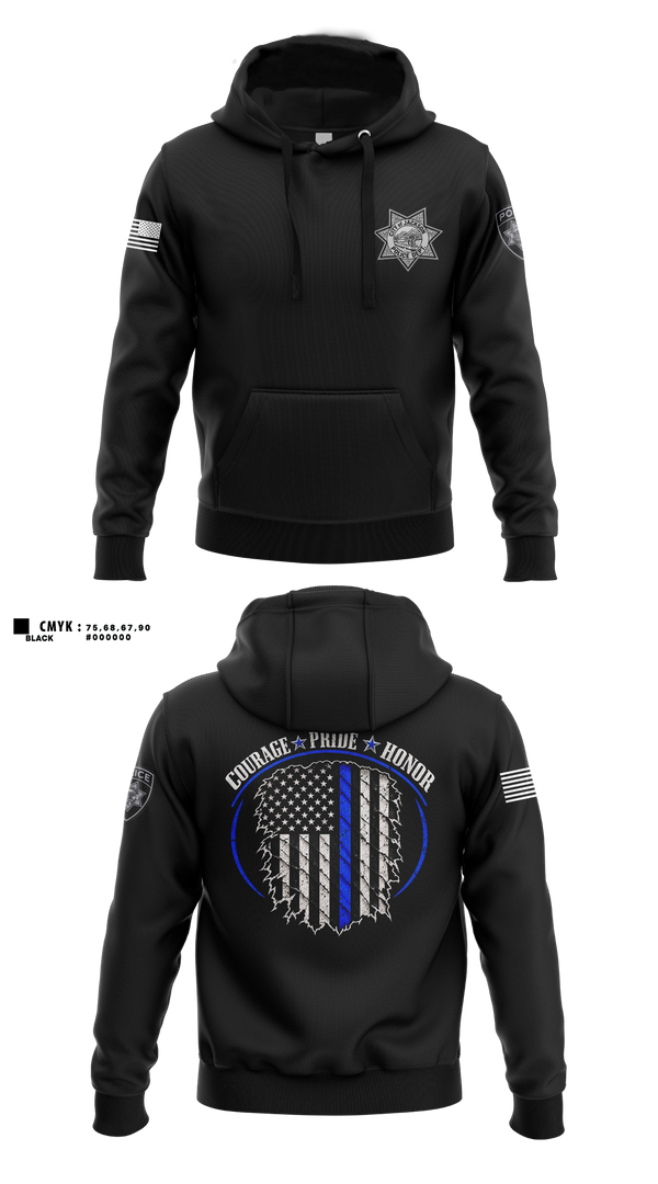 Hoodie, Jackson Police Department, Police, Teamtime, Team time, sublimation, custom sports apparel, team uniforms, spirit wear, spiritwear, sports uniforms, custom shirts, team store, custom team store, fundraiser sports, apparel fundraiser