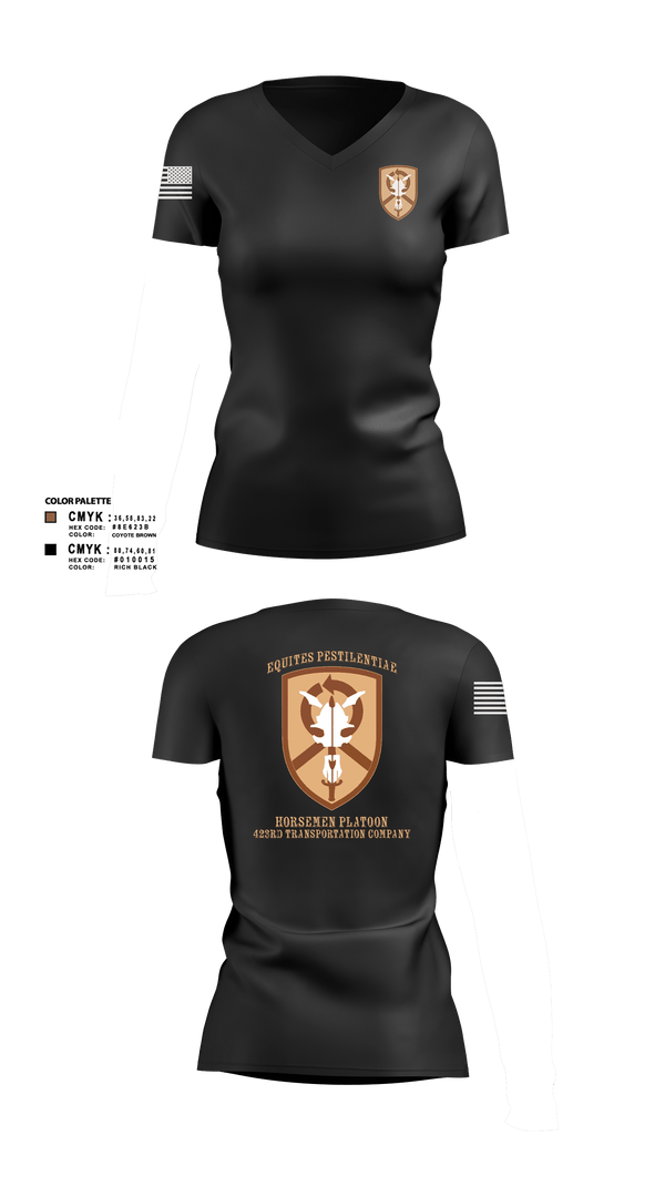 Women's Short Sleeve Vneck Shirt, 1st Platoon, 423 TC1st Platoon, 423 TC, , Teamtime, Team time, sublimation, custom sports apparel, team uniforms, spirit wear, spiritwear, sports uniforms, custom shirts, team store, custom team store, fundraiser sports, apparel fundraiser
