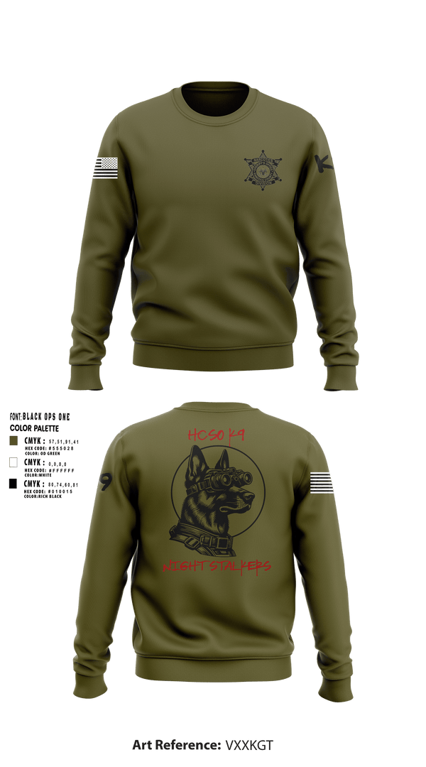 Crew Neck Sweatshirt, Hancock County Sheriffs Office K9 Unit, , Teamtime, Team time, sublimation, custom sports apparel, team uniforms, spirit wear, spiritwear, sports uniforms, custom shirts, team store, custom team store, fundraiser sports, apparel fundraiser
