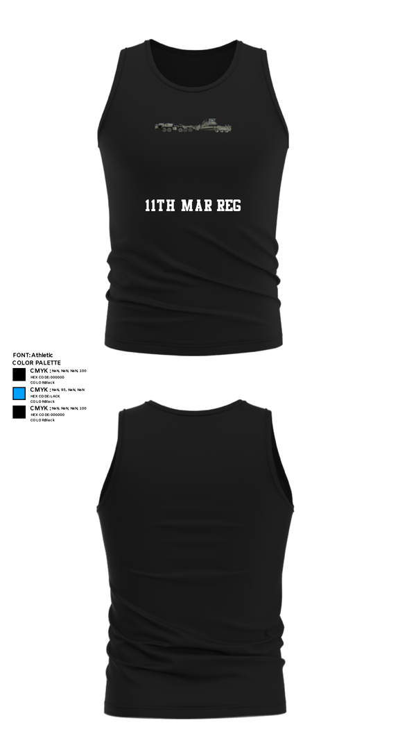 Tank Top, 11Th MAR REG, Marines, Teamtime, Team time, sublimation, custom sports apparel, team uniforms, spirit wear, spiritwear, sports uniforms, custom shirts, team store, custom team store, fundraiser sports, apparel fundraiser