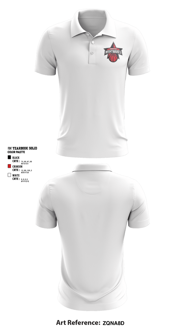 Short Sleeve Performance Polo, Springfield nightmares, Men's Basketball, Teamtime, Team time, sublimation, custom sports apparel, team uniforms, spirit wear, spiritwear, sports uniforms, custom shirts, team store, custom team store, fundraiser sports, apparel fundraiser