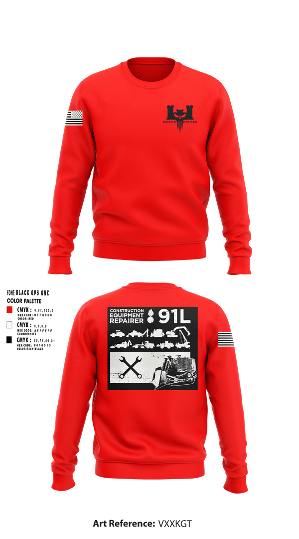 Crew Neck Sweatshirt, 302nd EN CO, Army, Teamtime, Team time, sublimation, custom sports apparel, team uniforms, spirit wear, spiritwear, sports uniforms, custom shirts, team store, custom team store, fundraiser sports, apparel fundraiser