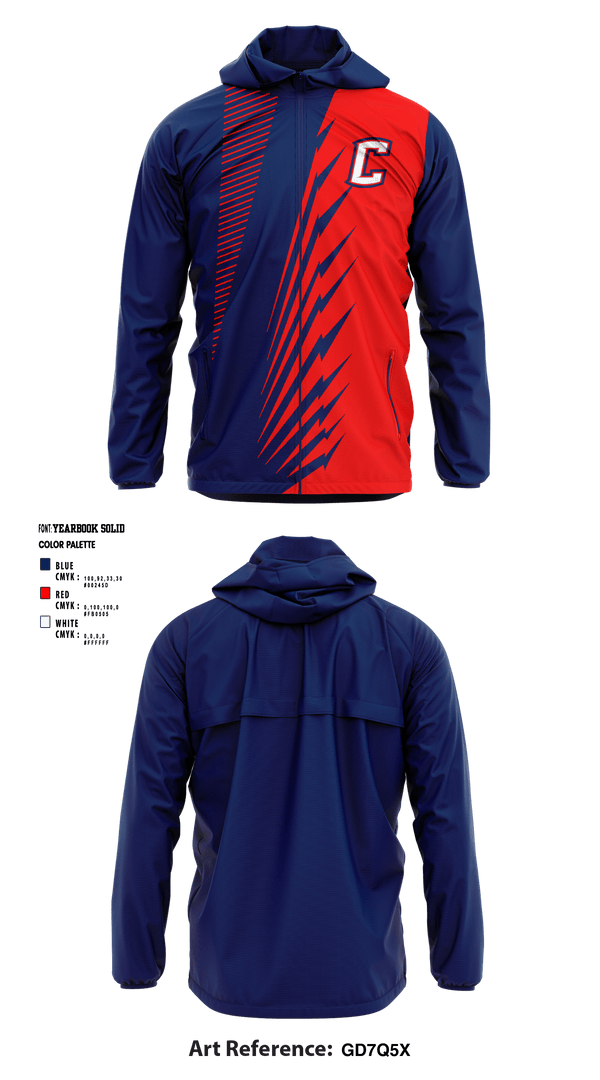 Windbreaker, Hopkins County Central High School Track & Field, Track & Field, Teamtime, Team time, sublimation, custom sports apparel, team uniforms, spirit wear, spiritwear, sports uniforms, custom shirts, team store, custom team store, fundraiser sports, apparel fundraiser