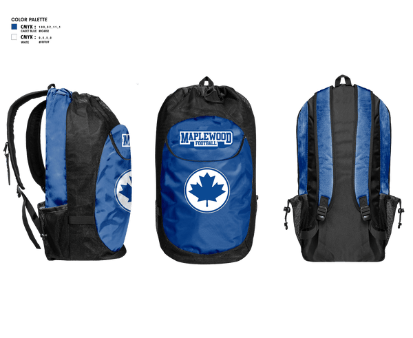 Gear Bag, Maplewood Football, Football, Teamtime, Team time, sublimation, custom sports apparel, team uniforms, spirit wear, spiritwear, sports uniforms, custom shirts, team store, custom team store, fundraiser sports, apparel fundraiser