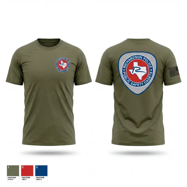 Old School Cotton Feel Shirt, Richardson Police Cadets, Police, Teamtime, Team time, sublimation, custom sports apparel, team uniforms, spirit wear, spiritwear, sports uniforms, custom shirts, team store, custom team store, fundraiser sports, apparel fundraiser