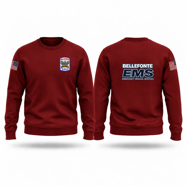 Crew Neck Sweatshirt, Bellefonte EMS, EMS/EMT, Teamtime, Team time, sublimation, custom sports apparel, team uniforms, spirit wear, spiritwear, sports uniforms, custom shirts, team store, custom team store, fundraiser sports, apparel fundraiser