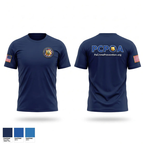 Short Sleeve Performance Shirt, Pa Crime Prevention Officers Association, Police, Teamtime, Team time, sublimation, custom sports apparel, team uniforms, spirit wear, spiritwear, sports uniforms, custom shirts, team store, custom team store, fundraiser sports, apparel fundraiser