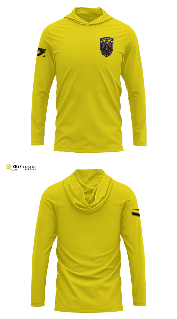 Long Sleeve Hooded Sun Shirt, Death DealersDeath Dealers Airsoft, Spirit Store, Teamtime, Team time, sublimation, custom sports apparel, team uniforms, spirit wear, spiritwear, sports uniforms, custom shirts, team store, custom team store, fundraiser sports, apparel fundraiser
