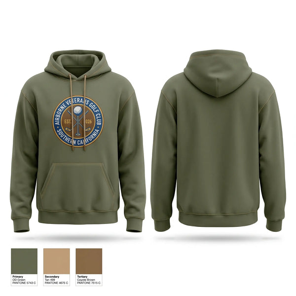 Hoodie, Airborne Veterans Gold Club, Golf, Teamtime, Team time, sublimation, custom sports apparel, team uniforms, spirit wear, spiritwear, sports uniforms, custom shirts, team store, custom team store, fundraiser sports, apparel fundraiser