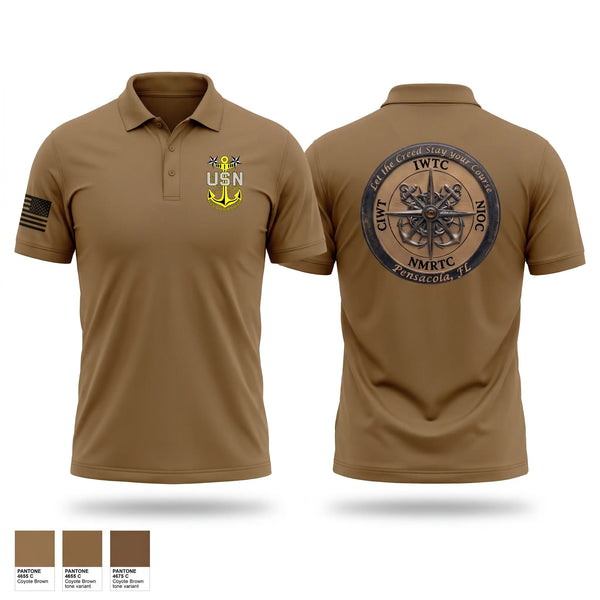 Short Sleeve Performance Polo, Corry Station Chiefs, Navy, Teamtime, Team time, sublimation, custom sports apparel, team uniforms, spirit wear, spiritwear, sports uniforms, custom shirts, team store, custom team store, fundraiser sports, apparel fundraiser