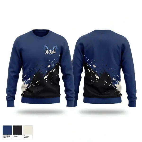 Crew Neck Sweatshirt, Hi-Lyfe Basketball, Men's Basketball, Teamtime, Team time, sublimation, custom sports apparel, team uniforms, spirit wear, spiritwear, sports uniforms, custom shirts, team store, custom team store, fundraiser sports, apparel fundraiser