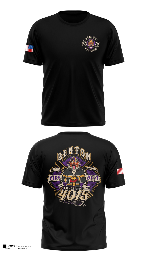 Old School Cotton Feel Shirt, Benton Fire, Fire Department, Teamtime, Team time, sublimation, custom sports apparel, team uniforms, spirit wear, spiritwear, sports uniforms, custom shirts, team store, custom team store, fundraiser sports, apparel fundraiser