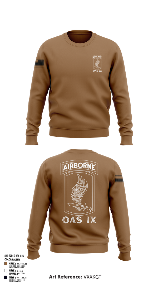 Crew Neck Sweatshirt, 173RD ABN, Army, Teamtime, Team time, sublimation, custom sports apparel, team uniforms, spirit wear, spiritwear, sports uniforms, custom shirts, team store, custom team store, fundraiser sports, apparel fundraiser