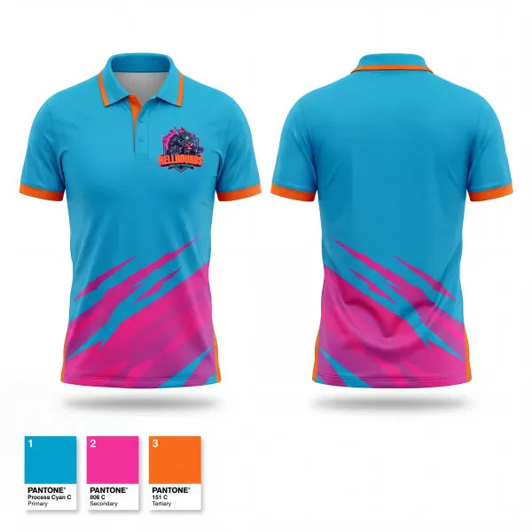 Short Sleeve Performance Polo, HELLHOUNDS, Baseball, Teamtime, Team time, sublimation, custom sports apparel, team uniforms, spirit wear, spiritwear, sports uniforms, custom shirts, team store, custom team store, fundraiser sports, apparel fundraiser
