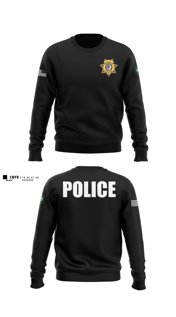 Crew Neck Sweatshirt, Nashville Police Department, Illinois, Police, Teamtime, Team time, sublimation, custom sports apparel, team uniforms, spirit wear, spiritwear, sports uniforms, custom shirts, team store, custom team store, fundraiser sports, apparel fundraiser