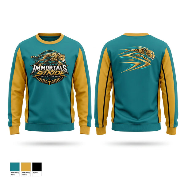Crew Neck Sweatshirt, Inland Immortals STRIDE, Track & Field, Teamtime, Team time, sublimation, custom sports apparel, team uniforms, spirit wear, spiritwear, sports uniforms, custom shirts, team store, custom team store, fundraiser sports, apparel fundraiser