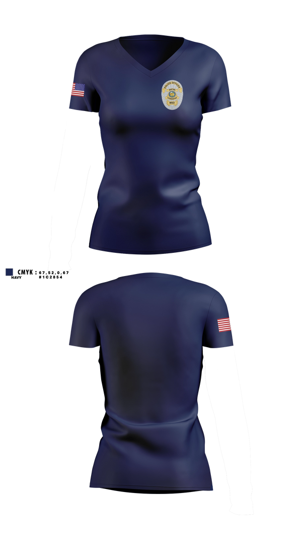 Womens Short Sleeve Vneck Shirt, Wayne Twp. Police Dept., Police, Teamtime, Team time, sublimation, custom sports apparel, team uniforms, spirit wear, spiritwear, sports uniforms, custom shirts, team store, custom team store, fundraiser sports, apparel fundraiser