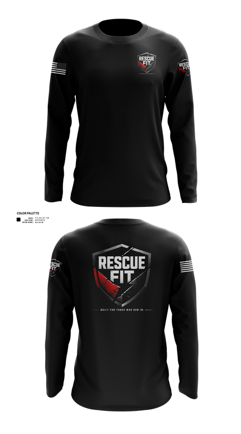 Long Sleeve Performance Shirt, Rescue FitRescue Fit, Fire Department, Teamtime, Team time, sublimation, custom sports apparel, team uniforms, spirit wear, spiritwear, sports uniforms, custom shirts, team store, custom team store, fundraiser sports, apparel fundraiser