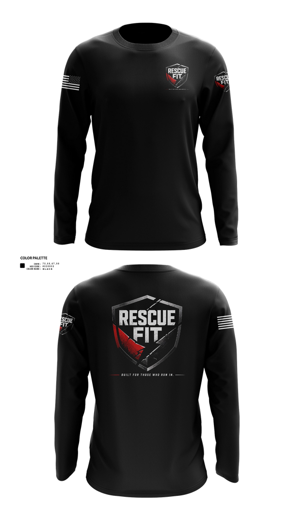 Long Sleeve Performance Shirt, Rescue FitRescue Fit, Fire Department, Teamtime, Team time, sublimation, custom sports apparel, team uniforms, spirit wear, spiritwear, sports uniforms, custom shirts, team store, custom team store, fundraiser sports, apparel fundraiser