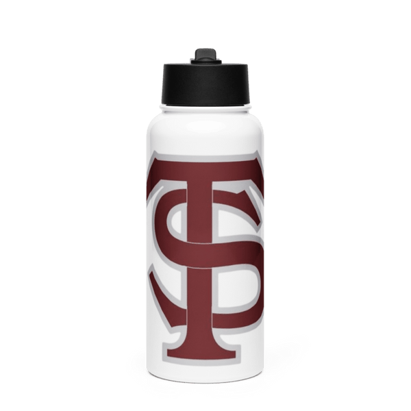 Seymour Tigers Baseball 13468002 Stainless Steel Water Bottle with a Straw Lid