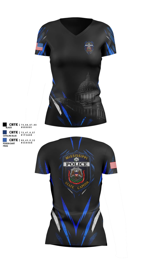 Womens Short Sleeve Vneck Shirt, Proactive Patrol Club, Police, Teamtime, Team time, sublimation, custom sports apparel, team uniforms, spirit wear, spiritwear, sports uniforms, custom shirts, team store, custom team store, fundraiser sports, apparel fundraiser