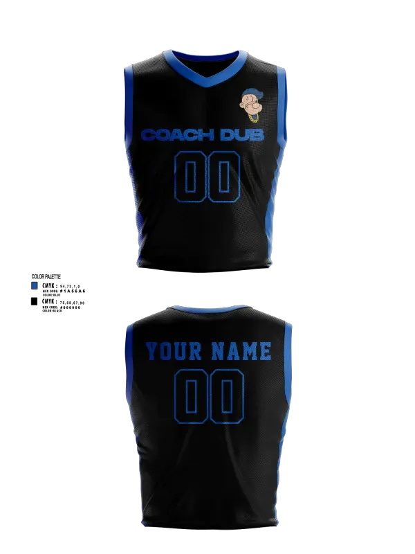 Mens Basketball Jersey, Coach DuB, Men's Basketball, Teamtime, Team time, sublimation, custom sports apparel, team uniforms, spirit wear, spiritwear, sports uniforms, custom shirts, team store, custom team store, fundraiser sports, apparel fundraiser