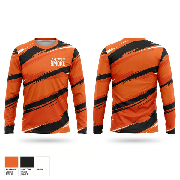 Long Sleeve Performance Shirt, Lake Wales Smoke, Baseball, Teamtime, Team time, sublimation, custom sports apparel, team uniforms, spirit wear, spiritwear, sports uniforms, custom shirts, team store, custom team store, fundraiser sports, apparel fundraiser