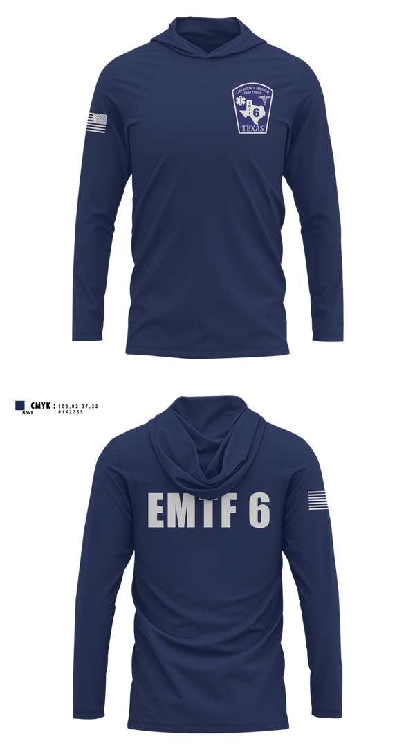 Long Sleeve Performance Shirt with hood, Texas Emergency Medical Task Force, EMS/EMT, Teamtime, Team time, sublimation, custom sports apparel, team uniforms, spirit wear, spiritwear, sports uniforms, custom shirts, team store, custom team store, fundraiser sports, apparel fundraiser