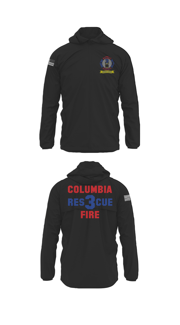 Windbreaker, Columbia Fire Department RESCUE3, Fire Department, Teamtime, Team time, sublimation, custom sports apparel, team uniforms, spirit wear, spiritwear, sports uniforms, custom shirts, team store, custom team store, fundraiser sports, apparel fundraiser