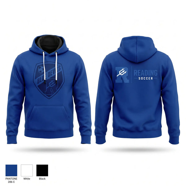 Hoodie, Reading Blue Devils, Men's Soccer, Teamtime, Team time, sublimation, custom sports apparel, team uniforms, spirit wear, spiritwear, sports uniforms, custom shirts, team store, custom team store, fundraiser sports, apparel fundraiser