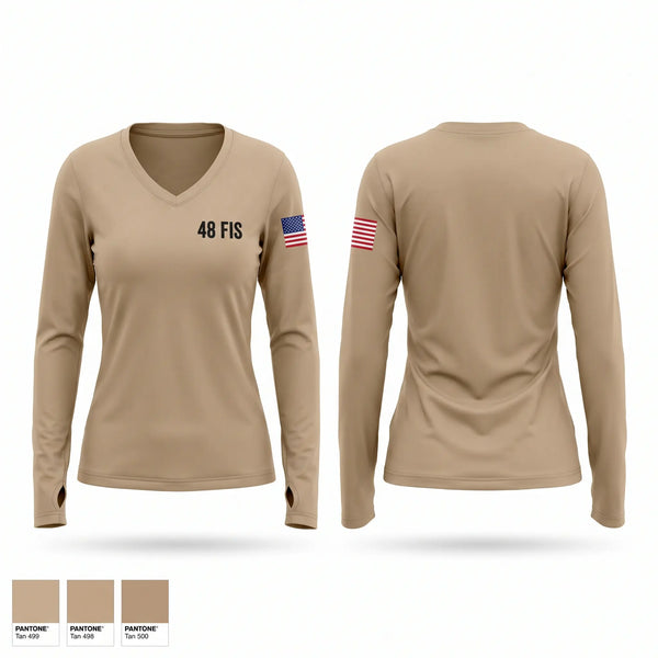 Womens Long Sleeve Vneck Shirt, 48 FIS, Air Force, Teamtime, Team time, sublimation, custom sports apparel, team uniforms, spirit wear, spiritwear, sports uniforms, custom shirts, team store, custom team store, fundraiser sports, apparel fundraiser