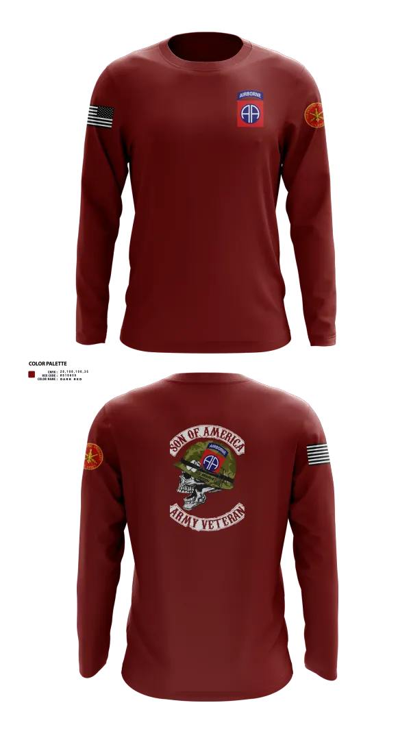 Long Sleeve Performance Shirt, 82d ABN DIV, , Teamtime, Team time, sublimation, custom sports apparel, team uniforms, spirit wear, spiritwear, sports uniforms, custom shirts, team store, custom team store, fundraiser sports, apparel fundraiser