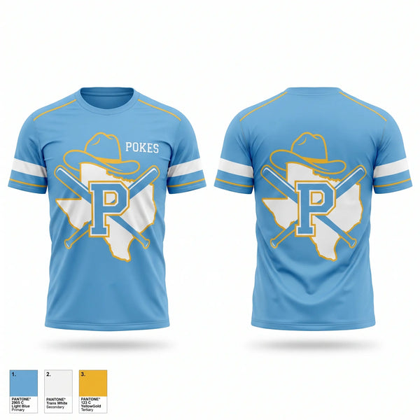 Short Sleeve Performance Shirt, Pokes, Baseball, Teamtime, Team time, sublimation, custom sports apparel, team uniforms, spirit wear, spiritwear, sports uniforms, custom shirts, team store, custom team store, fundraiser sports, apparel fundraiser