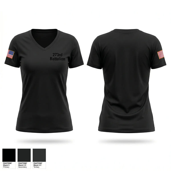 Womens Short Sleeve Vneck Shirt, 273rd Battalion, National Guard, Teamtime, Team time, sublimation, custom sports apparel, team uniforms, spirit wear, spiritwear, sports uniforms, custom shirts, team store, custom team store, fundraiser sports, apparel fundraiser