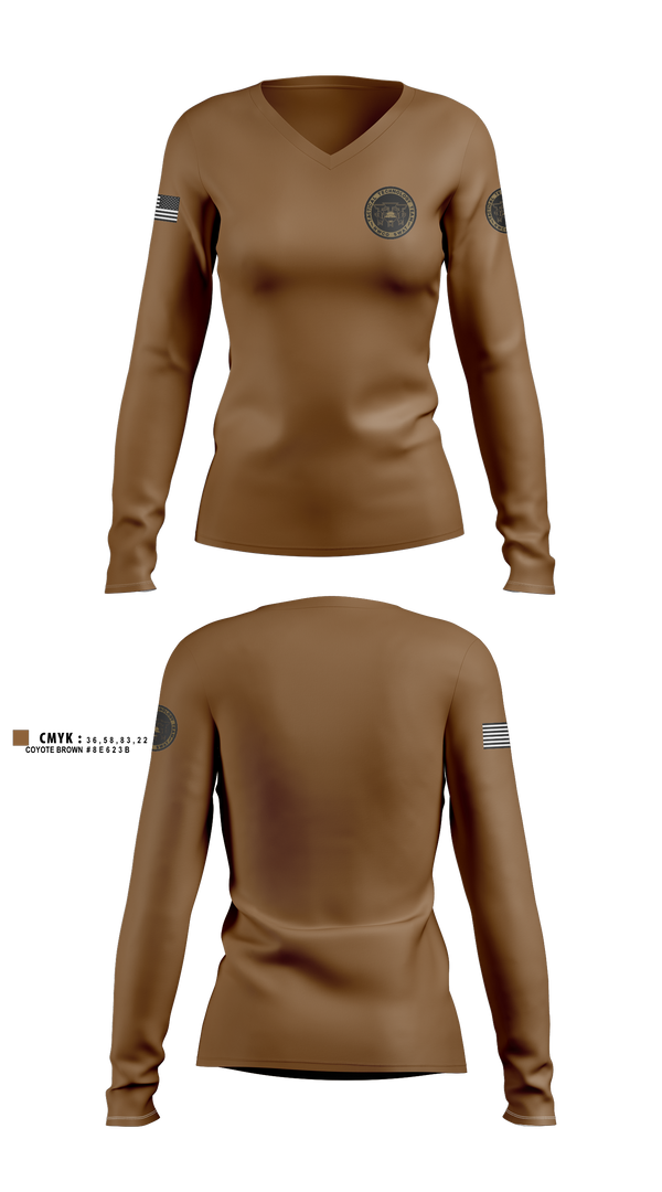 Womens Long Sleeve Vneck Shirt, TTT, Police, Teamtime, Team time, sublimation, custom sports apparel, team uniforms, spirit wear, spiritwear, sports uniforms, custom shirts, team store, custom team store, fundraiser sports, apparel fundraiser