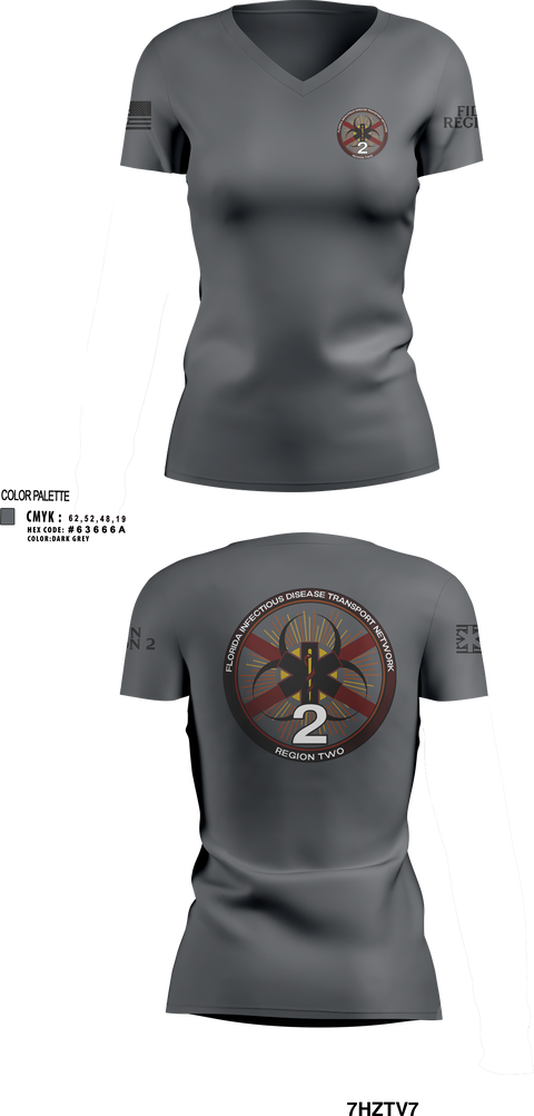 Womens Short Sleeve Vneck Shirt, FIDTN Region 2, EMS/EMT, Teamtime, Team time, sublimation, custom sports apparel, team uniforms, spirit wear, spiritwear, sports uniforms, custom shirts, team store, custom team store, fundraiser sports, apparel fundraiser