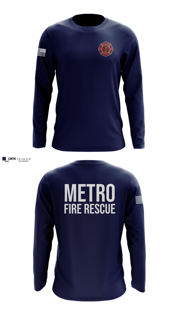Long Sleeve Performance Shirt, Metro Fire Rescue, Fire Department, Teamtime, Team time, sublimation, custom sports apparel, team uniforms, spirit wear, spiritwear, sports uniforms, custom shirts, team store, custom team store, fundraiser sports, apparel fundraiser