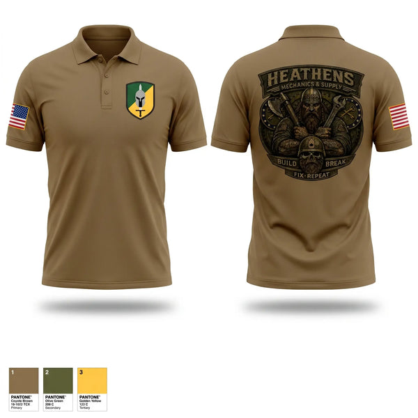Short Sleeve Performance Polo, 152 mp co, Army, Teamtime, Team time, sublimation, custom sports apparel, team uniforms, spirit wear, spiritwear, sports uniforms, custom shirts, team store, custom team store, fundraiser sports, apparel fundraiser
