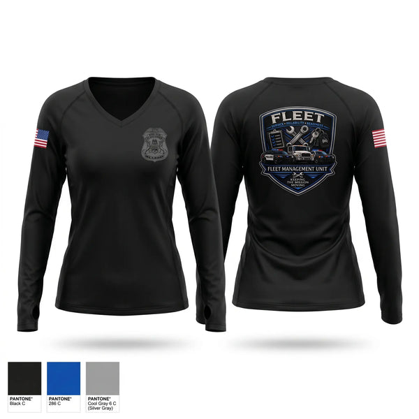 Womens Long Sleeve Vneck Shirt, Fleet, Police, Teamtime, Team time, sublimation, custom sports apparel, team uniforms, spirit wear, spiritwear, sports uniforms, custom shirts, team store, custom team store, fundraiser sports, apparel fundraiser