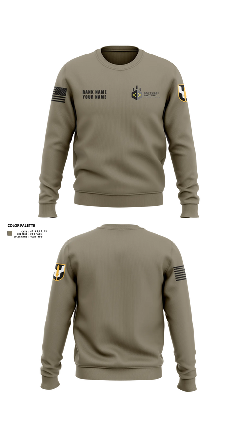 Crew Neck Sweatshirt, Army Software Factory, Army, Teamtime, Team time, sublimation, custom sports apparel, team uniforms, spirit wear, spiritwear, sports uniforms, custom shirts, team store, custom team store, fundraiser sports, apparel fundraiser