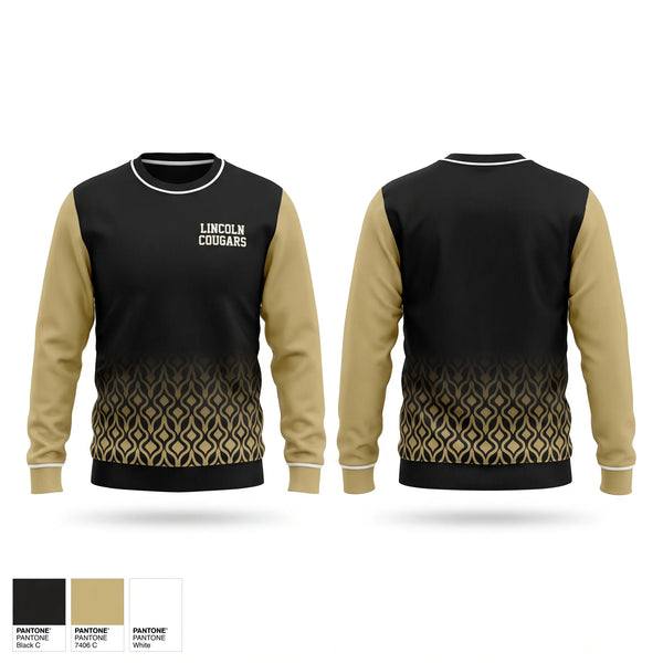 Crew Neck Sweatshirt, LINCOLN COUGARS, , Teamtime, Team time, sublimation, custom sports apparel, team uniforms, spirit wear, spiritwear, sports uniforms, custom shirts, team store, custom team store, fundraiser sports, apparel fundraiser