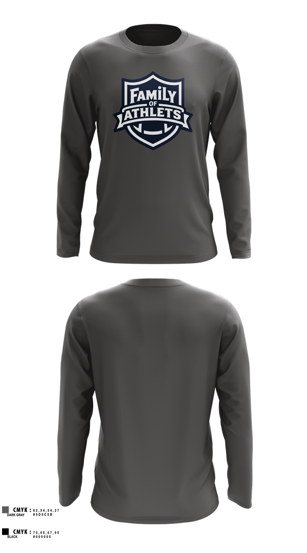 Long Sleeve Performance Shirt, Family Of Athletes, , Teamtime, Team time, sublimation, custom sports apparel, team uniforms, spirit wear, spiritwear, sports uniforms, custom shirts, team store, custom team store, fundraiser sports, apparel fundraiser