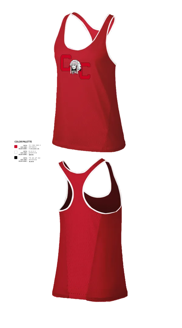 Womens Track Singlet, Crow Creek Chieftains, Cross Country, Teamtime, Team time, sublimation, custom sports apparel, team uniforms, spirit wear, spiritwear, sports uniforms, custom shirts, team store, custom team store, fundraiser sports, apparel fundraiser