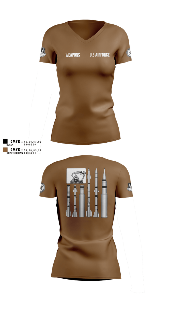 Womens Short Sleeve Vneck Shirt, 144 FW, National Guard, Teamtime, Team time, sublimation, custom sports apparel, team uniforms, spirit wear, spiritwear, sports uniforms, custom shirts, team store, custom team store, fundraiser sports, apparel fundraiser