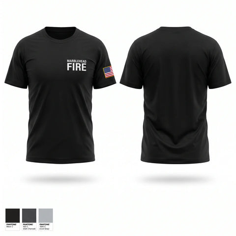 Old School Cotton Feel Shirt, Marblehead Fire, Fire Department, Teamtime, Team time, sublimation, custom sports apparel, team uniforms, spirit wear, spiritwear, sports uniforms, custom shirts, team store, custom team store, fundraiser sports, apparel fundraiser