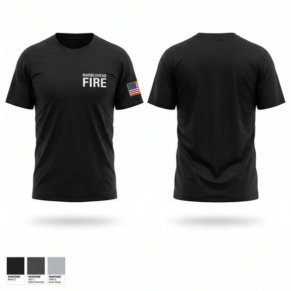 Old School Cotton Feel Shirt, Marblehead Fire, Fire Department, Teamtime, Team time, sublimation, custom sports apparel, team uniforms, spirit wear, spiritwear, sports uniforms, custom shirts, team store, custom team store, fundraiser sports, apparel fundraiser