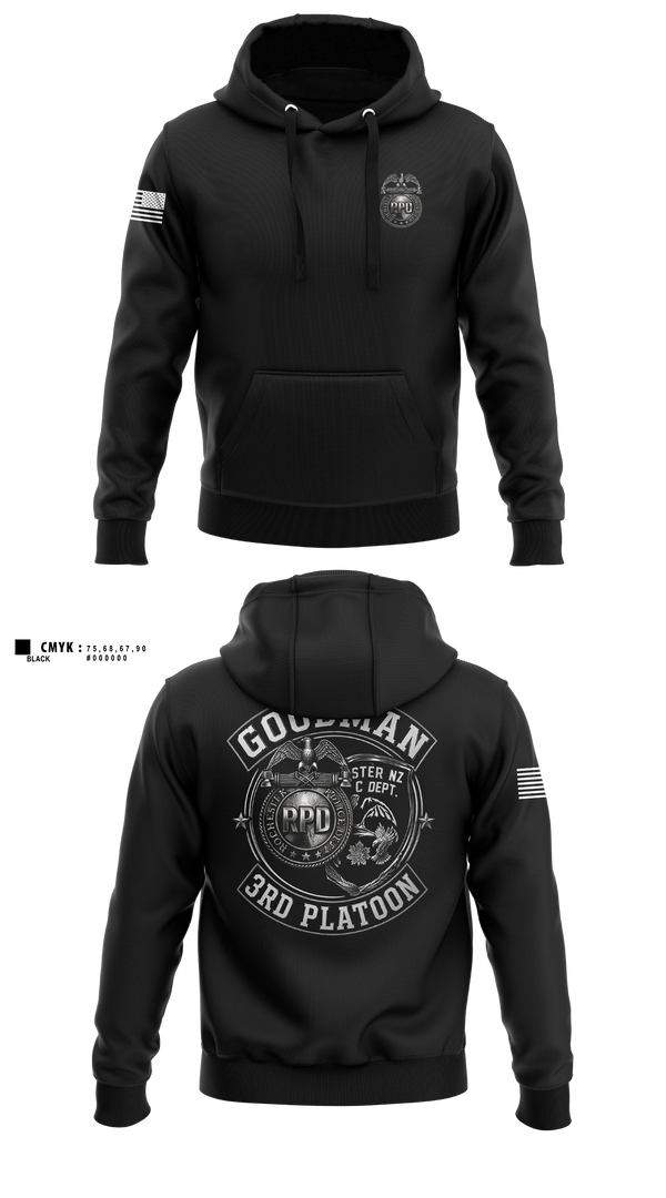 Hoodie, RPD, Police, Teamtime, Team time, sublimation, custom sports apparel, team uniforms, spirit wear, spiritwear, sports uniforms, custom shirts, team store, custom team store, fundraiser sports, apparel fundraiser